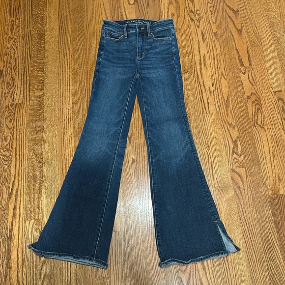 American Eagle Outfitters Denim - High rise bell bottom jeans from american eagle